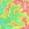 Topografische kaart Glandage, hoogte, reliëf