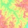Topografische kaart Milho Verde, hoogte, reliëf