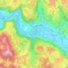Topografische kaart Boussac, hoogte, reliëf