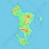 Topografische kaart Mayotte, hoogte, reliëf