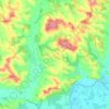Topografische kaart Pinel-Hauterive, hoogte, reliëf