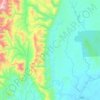 Topografische kaart Río Mangosiza, hoogte, reliëf