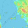 Topografische kaart Livorno, hoogte, reliëf
