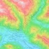 Topografische kaart Dölsach, hoogte, reliëf