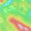 Topografische kaart Rastovača, hoogte, reliëf