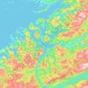 Topografische kaart Namsos, hoogte, reliëf