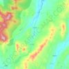 Topografische kaart Lowell, hoogte, reliëf