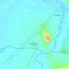 Topografische kaart Calzada, hoogte, reliëf