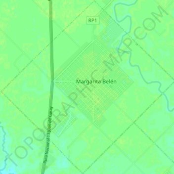 Topografische kaart Margarita Belén, hoogte, reliëf