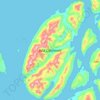 Topografische kaart Isla Clemente, hoogte, reliëf
