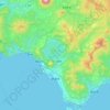 Topografische kaart Date, hoogte, reliëf