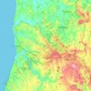 Topografische kaart Mafra, hoogte, reliëf