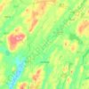Topografische kaart Whitefield, hoogte, reliëf