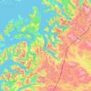 Topografische kaart Hamarøy, hoogte, reliëf
