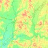Topografische kaart Knox County, hoogte, reliëf