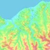 Topografische kaart Tirebolu, hoogte, reliëf