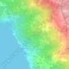 Topografische kaart Peroj, hoogte, reliëf