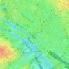 Topografische kaart Arsenal, hoogte, reliëf