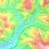 Topografische kaart Skotarske, hoogte, reliëf