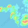 Topografische kaart Achill Island, hoogte, reliëf