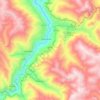 Topografische kaart Choras, hoogte, reliëf