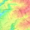 Topografische kaart La Guácima Centro, hoogte, reliëf