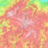 Topografische kaart Parc naturel des Hautes-Fagnes–Eifel, hoogte, reliëf