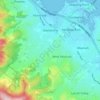 Topografische kaart Glenorchy, hoogte, reliëf