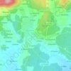 Topografische kaart Ferreira, hoogte, reliëf