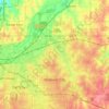 Topografische kaart Midwest City, hoogte, reliëf