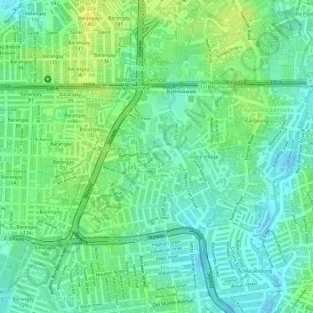 Topografische kaart Balingasa, hoogte, reliëf