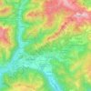Topografische kaart Rovetta, hoogte, reliëf