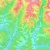 Topografische kaart Borau, hoogte, reliëf