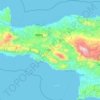 Topografische kaart Περιφερειακή Ενότητα Ρεθύμνης, hoogte, reliëf