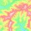 Topografische kaart Pujerra, hoogte, reliëf