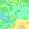 Topografische kaart Sława, hoogte, reliëf