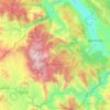 Topografische kaart Pinal de Amoles, hoogte, reliëf