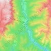 Topografische kaart Sinaia, hoogte, reliëf
