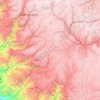 Topografische kaart Huaytará, hoogte, reliëf