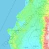 Topografische kaart Manabí, hoogte, reliëf