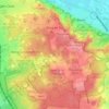 Topografische kaart Berg en Dal, hoogte, reliëf
