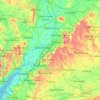 Topografische kaart Gloucestershire, hoogte, reliëf