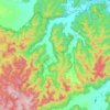 Topografische kaart Kerrabee, hoogte, reliëf
