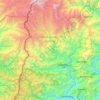 Topografische kaart West Sikkim District, hoogte, reliëf