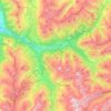 Topografische kaart Albula, hoogte, reliëf