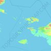Topografische kaart Raja Ampat, hoogte, reliëf