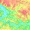 Topografische kaart Martigné-Briand, hoogte, reliëf