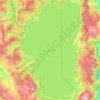 Topografische kaart Lake Tahoe, hoogte, reliëf