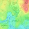 Topografische kaart Oberndorf bei Salzburg, hoogte, reliëf