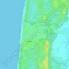 Topografische kaart Egmond aan Zee, hoogte, reliëf
